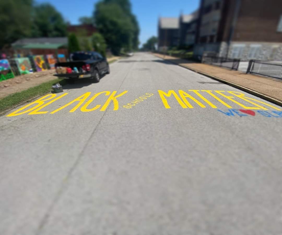 SLPS_INFO's tweet image. Some crosswalk creativity at Bryan Hill Elementary! #WeChooseSLPS @SLPS_Supt