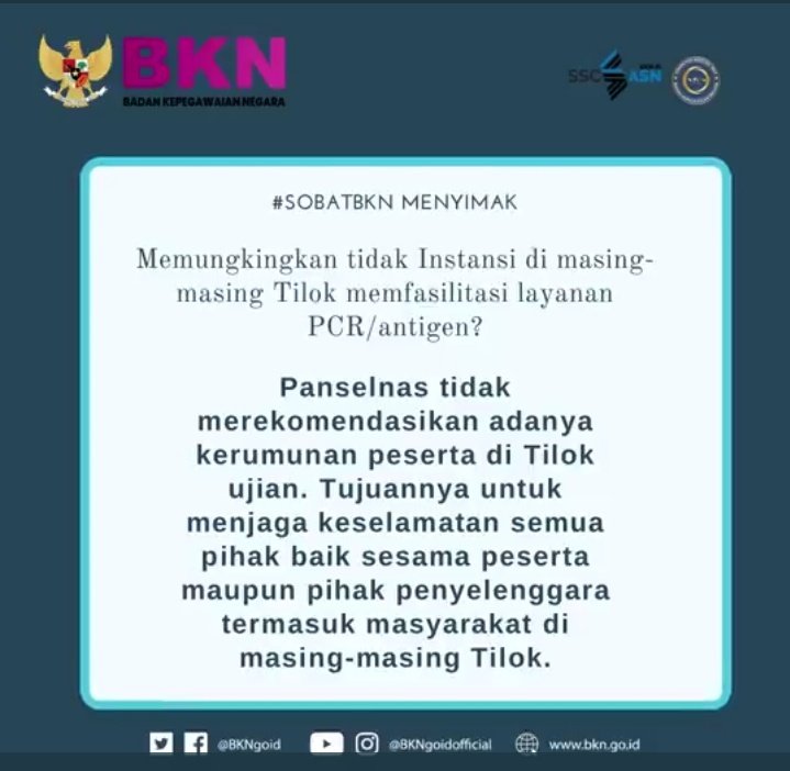 EmirzaWira's tweet photo. @BKNgoid kayanya perlu diadakan min, kasian yang rumahnya jauh dari tilok, dan karena ditempat baru,  pasti keaulitan mencari tempat tes pcr/antigen, kalau masalah kerumunan, kan sudah terjadwal dan jumlah peserta pasti sama dengan yang terjadwal waktu testnya. https://t.co/IeyYWrN3st