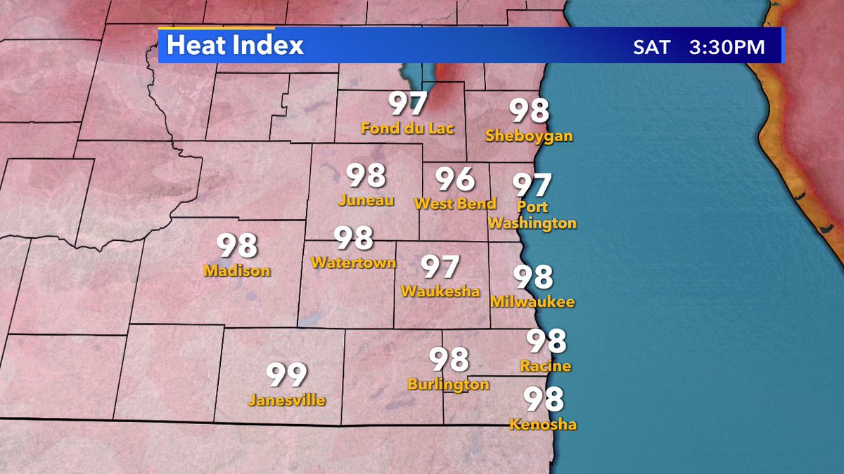 FOX6Weather's tweet image. Tomorrow has the potential to be the hottest feeling day of the year. Maybe pass on drinking milk before going for a run. #BadChoice fox6now.com/weather 

-Eric