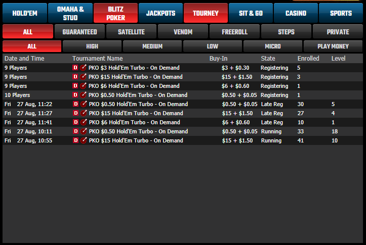ACR_POKER's tweet photo. Why wait? ๐ฒ
๐ฏPKOs are now available on demand.
Check them out now in the tournament lobby and get in the ring whenever you want.
#PKO #ProgressiveKnockout #OnDemand #ACR #New https://t.co/evlgr6Bh8i