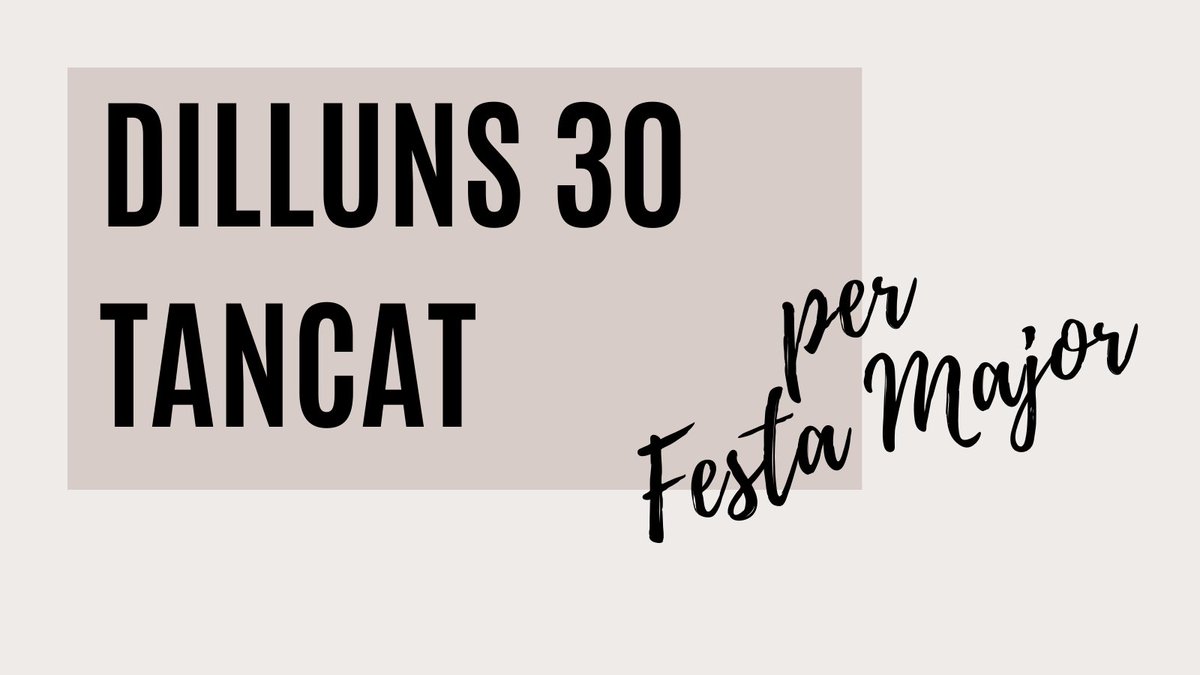 Us informem que el proper dilluns la botiga romandrà tancada per festivitat local.

#igualada #anoia #comerçigualada #comerçlocal
