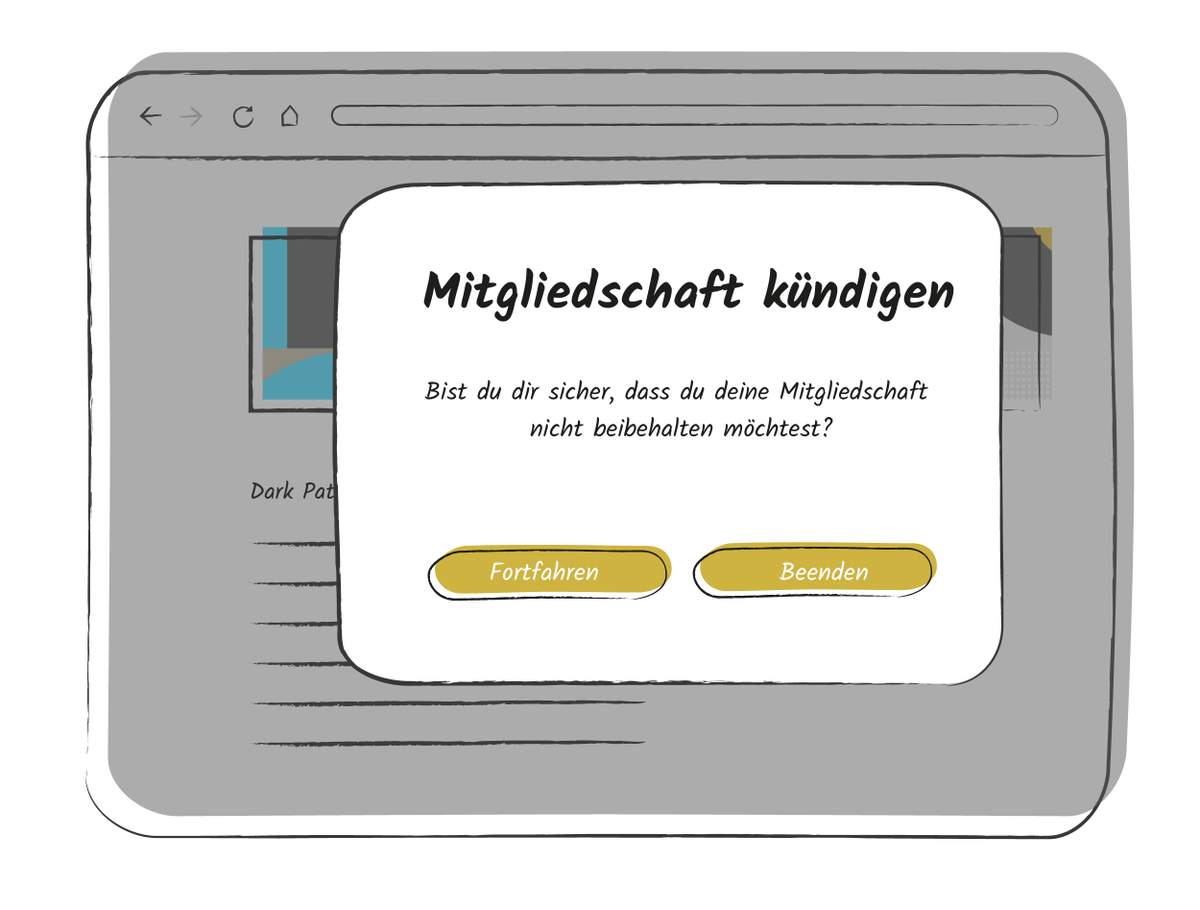dapde_project's tweet photo. #darkpattern #introfriday
#trickquestion: verwirrend formulierte Frage
Wirkweise: Irreführen (durch sprachliche Gestaltung)
(1/3) https://t.co/epPQBd50Wj