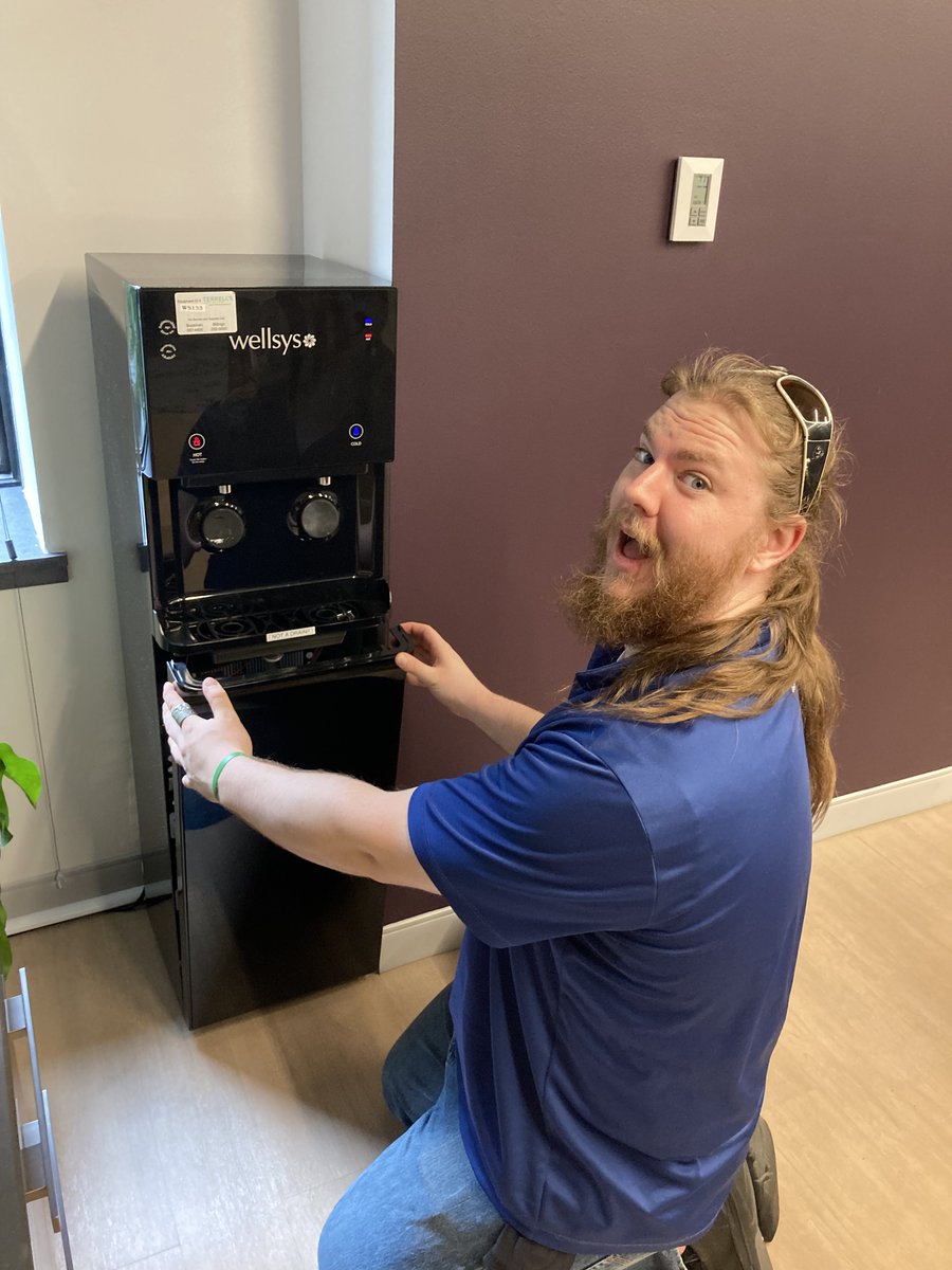 OfficeTerrell's tweet photo. @Twitter Happy FriYAY!  From the Terrell's team! Ty is changing a water filter in Billings.  Shawn is in Bozeman receiving our supplies. ⭐ https://t.co/716HDu4Wkl