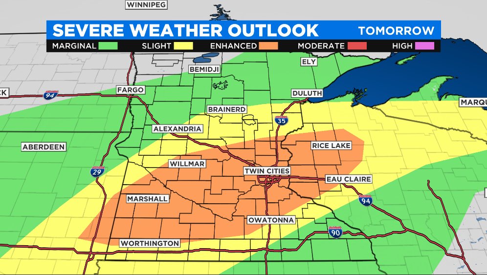 WEATHER UPDATE: Saturday's severe weather risk has been upgraded to 