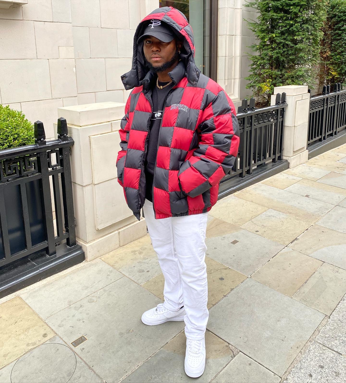 Supreme checker board puffy jacket flipweb.org
