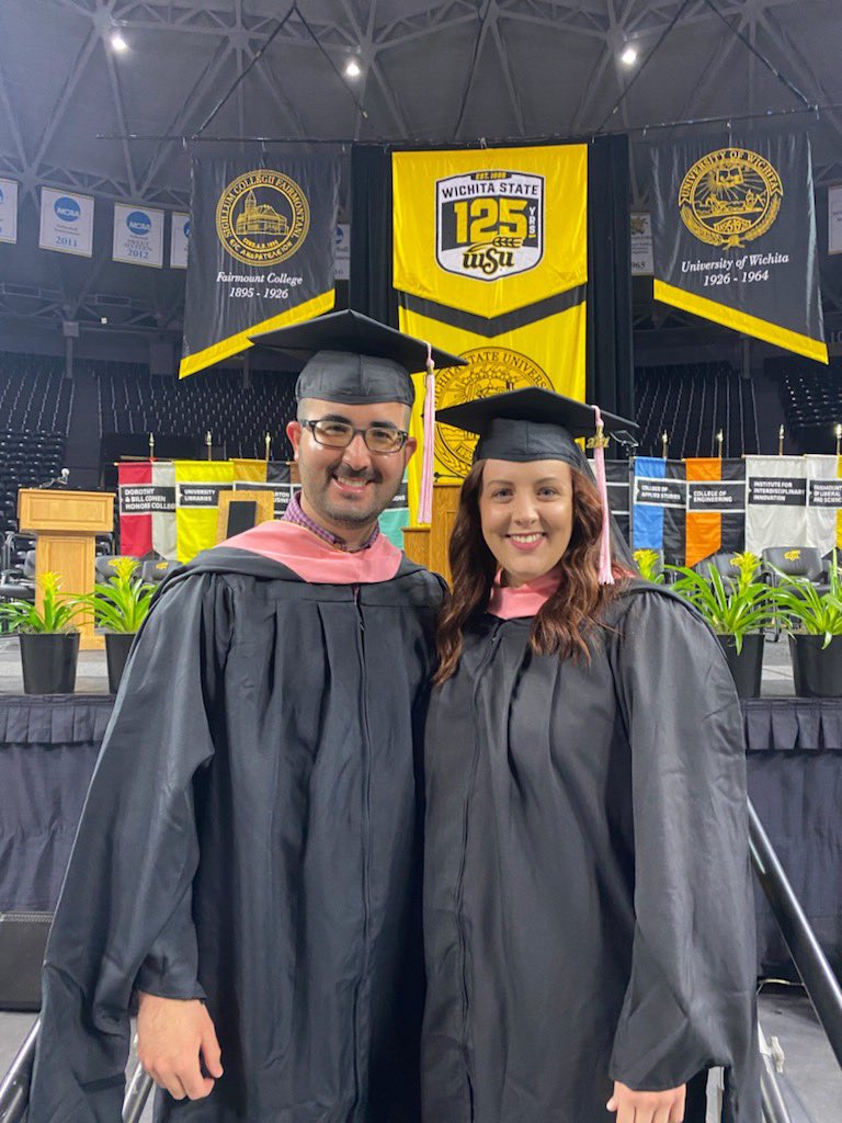 And one more pic because this photo is too good not to post. Congrats again to Angela and David!!! #shockernation #shockergrad #goshocks
