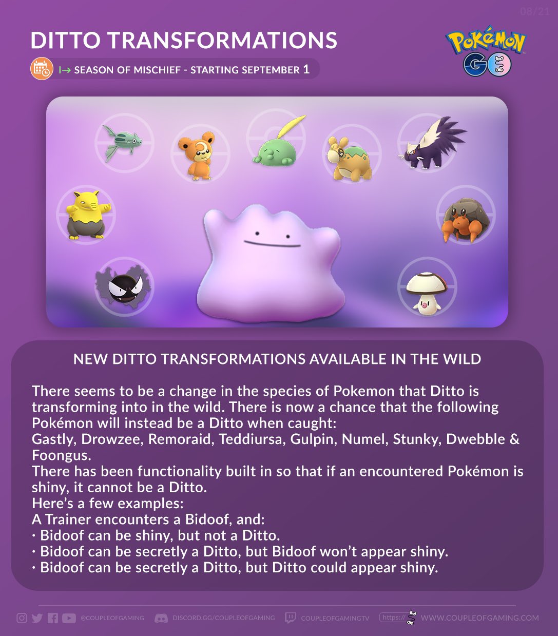 Couple of Gaming on X: Trainers started to report that #Ditto can