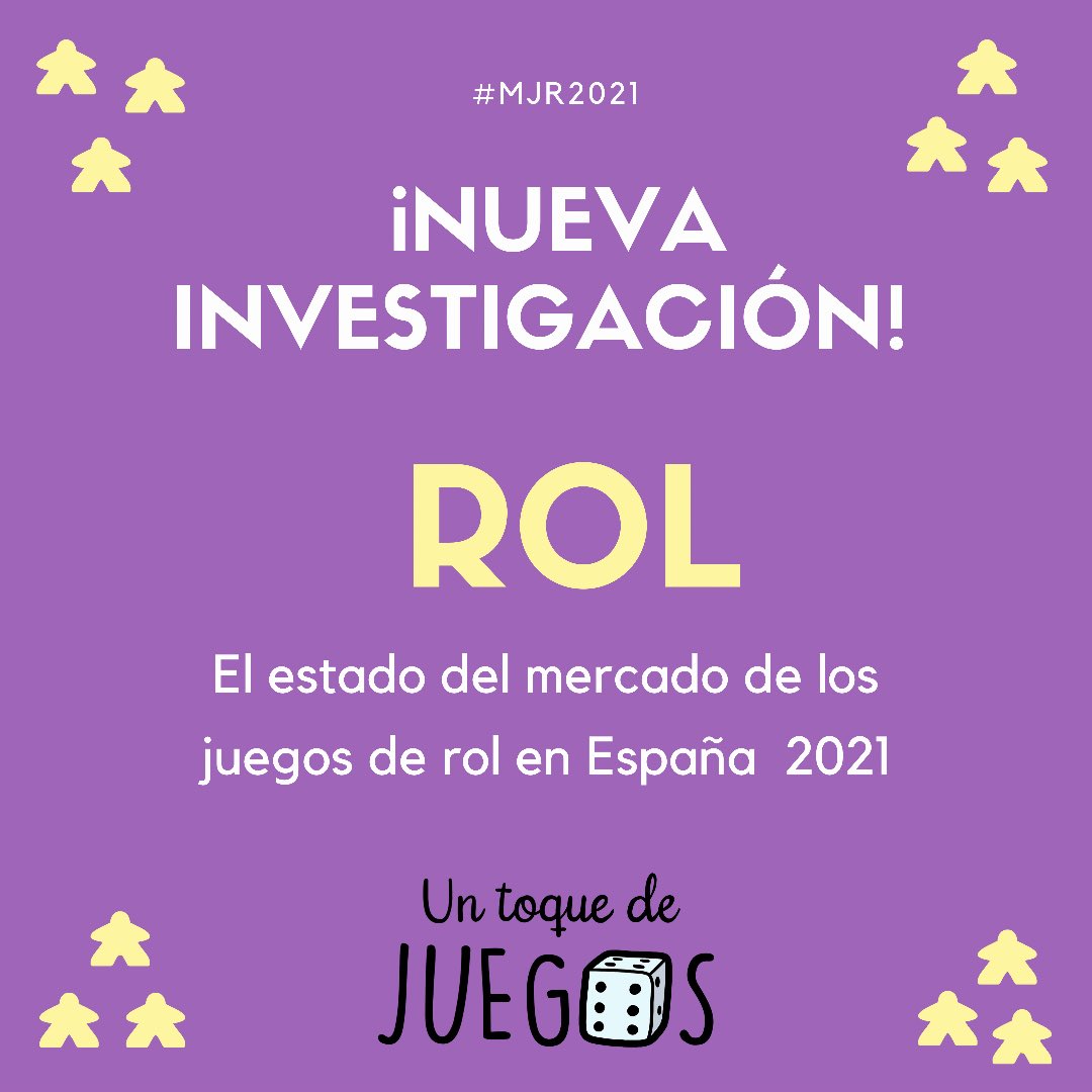 BelenMoreno's tweet photo. ¡Qué emoción anunciar nuestra próxima investigación! El estado del mercado de los juegos de rol en España #MJR2021 Liderada por @JavierGuinot para @untoquedejuegos 

https://t.co/90nhCktk22 https://t.co/5rOYTAd6Td