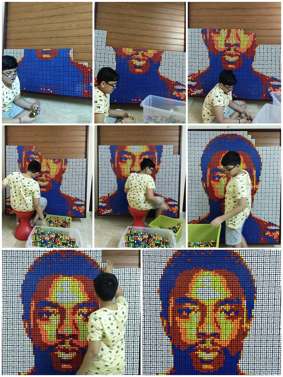 Tribute to a legend @chadwickboseman a Rubiks cube Mosaic Art using 750 cubes.We miss you..RIP ! 
#mcu
@MarvelUnlimited 
@guardian 
@bosemanfnd 
@ChadwickBBrasil 
@BrasilChadwickB 
@Marvel 
@SonyPictures 
@theblackpanther 
@MarvelUK
@MarvelStudios
@Rubiks_Official
@Speedcubeshop