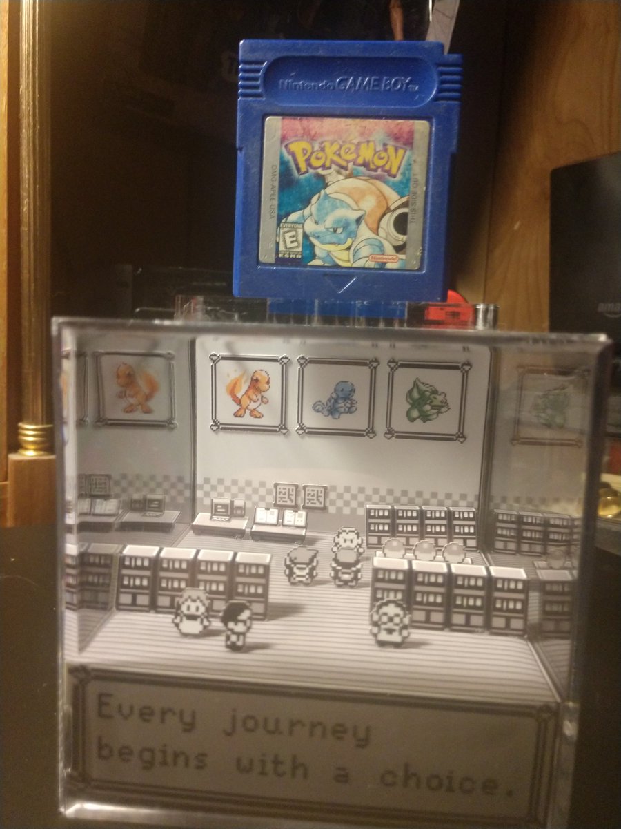 WeGetDubbed's tweet photo. This is how I'm displaying my Pokemon Blue version which I bought when I was like 8 years old. (Which is why the cartridge looks like that).
#Pokemon #PokemonBlueVersion
#RETROGAMING https://t.co/ytYPuvF7PD