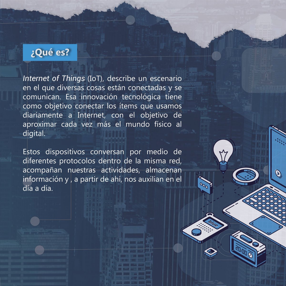 omar_ram101's tweet photo. El IoT tiene por objetivo la conexión y comunicación a Internet de objetos de uso cotidiano, logrando aproximar el mundo físico al mundo digital.

El IoT permitirá que nuestros dispositivos “conversen” entre sí optimizando recursos y tiempo.

#iot #conexión #internet https://t.co/oUC6nRohIT