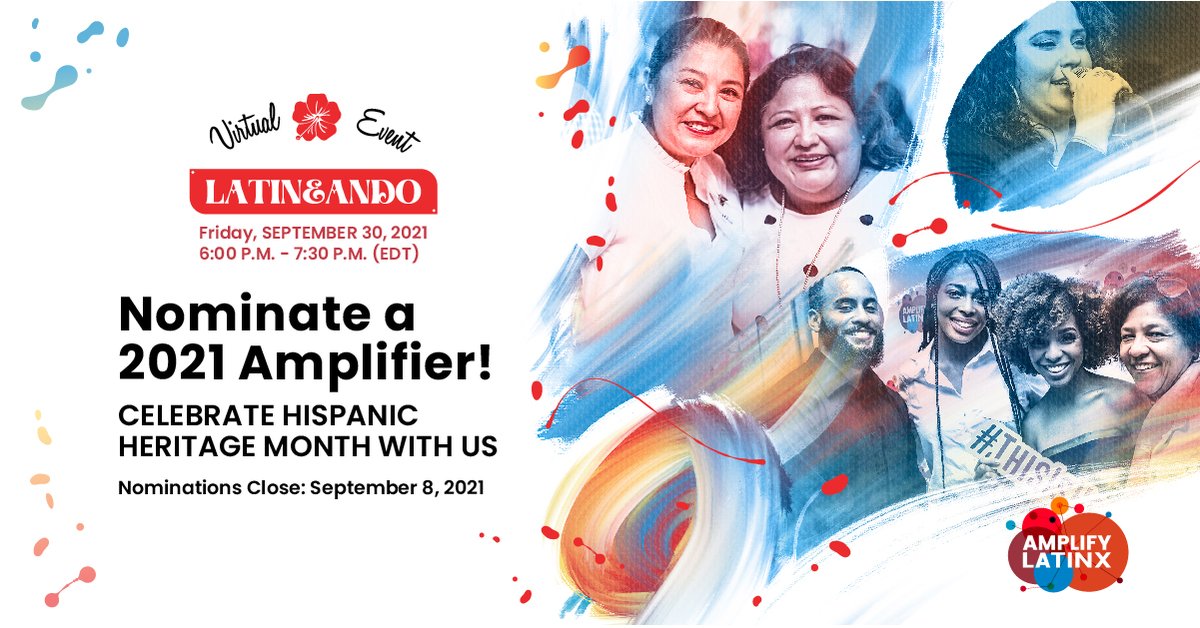 Know someone who you'd like to recognize? 📣 In celebration of Hispanic Heritage Month, Amplify Latinx will highlight 30 Latino leaders in MA, making an impact in their communities. ☑️ Nominate them today, and you can even nominate yourself! hubs.li/H0W7TmR0 #amplifylatinx