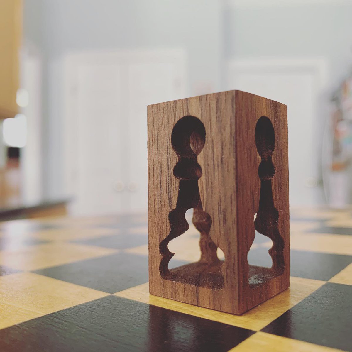 MakeForLife's tweet image. !pawn - Inverted Pawn Chess Piece - my submission for a Maker Chess Set where every piece will be uniquely created by a different maker