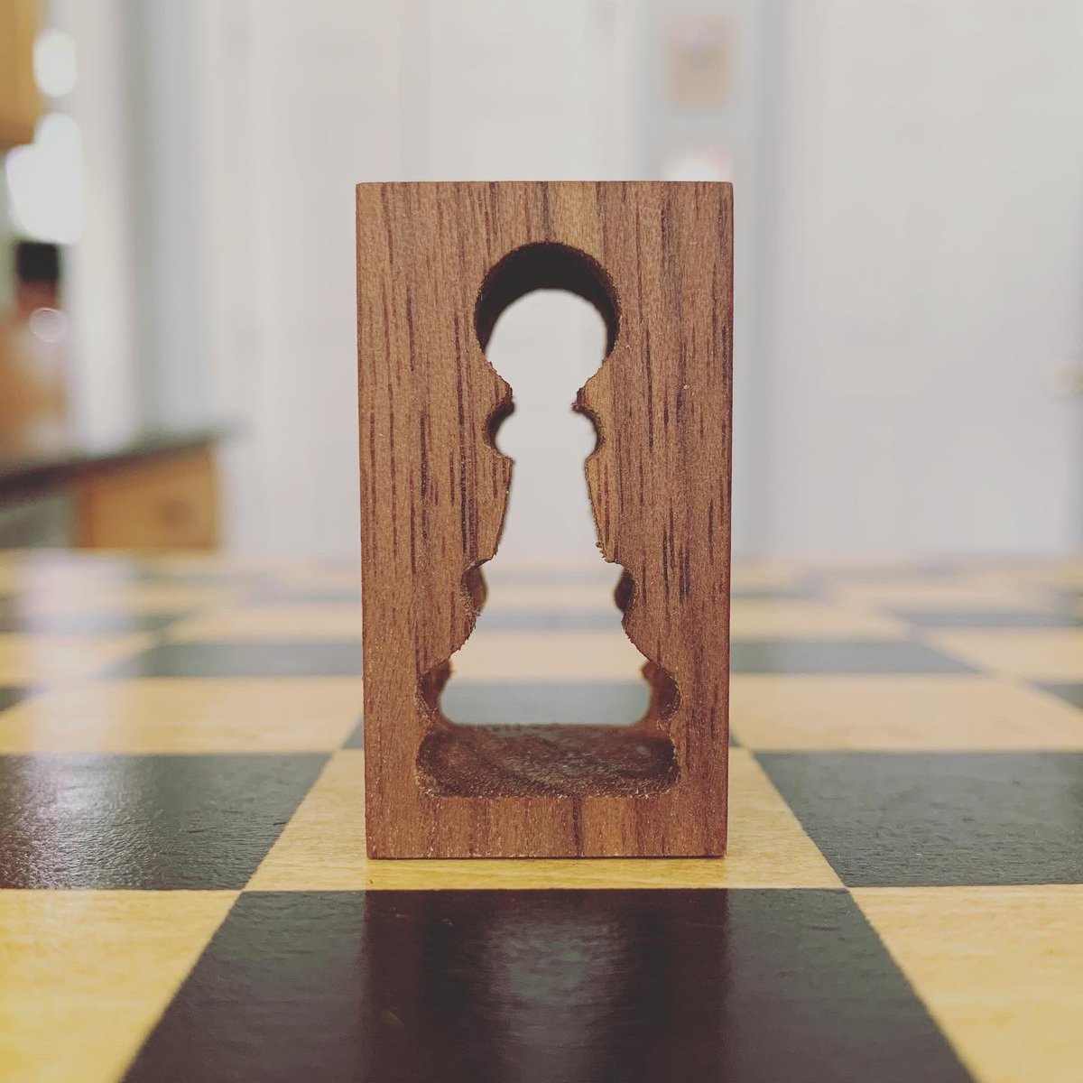 MakeForLife's tweet image. !pawn - Inverted Pawn Chess Piece - my submission for a Maker Chess Set where every piece will be uniquely created by a different maker