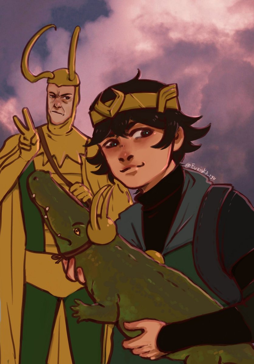AveAstra0's tweet photo. команда мечты с планом "don't die"🐊🖤
#Loki #AlligatorLoki #oldloki #KidLoki #mcu https://t.co/j0k5cPHUNY