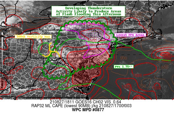 NWSWPC's tweet photo. #WPC_MD 0877 affecting Northern Mid-Atlantic, #nywx #njwx #pawx #dewx #mdwx #dcwx #vawx #wvwx, https://t.co/MgTgWEl7sH https://t.co/dCU11ZlnLL