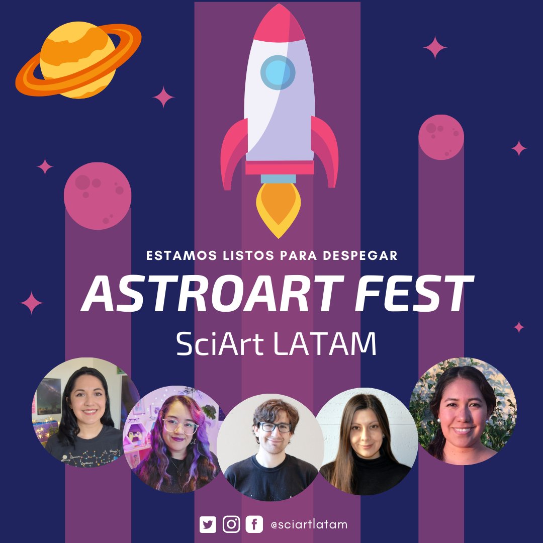 sciartlatam's tweet photo. 🎉¡Nuevo evento!🎉
Este 25 y 26 de septiembre despega con nosotrxs en AstroArt Fest. Sumérgete en esta increíble experiencia de la mano de grandes artistas y divulgadorxs.
👉Conoce más aquí: https://t.co/ur0feCPxey

#astronomia #SciArt #scicomm #ilustracion #divulgacion https://t.co/uQ3GprWZ3v