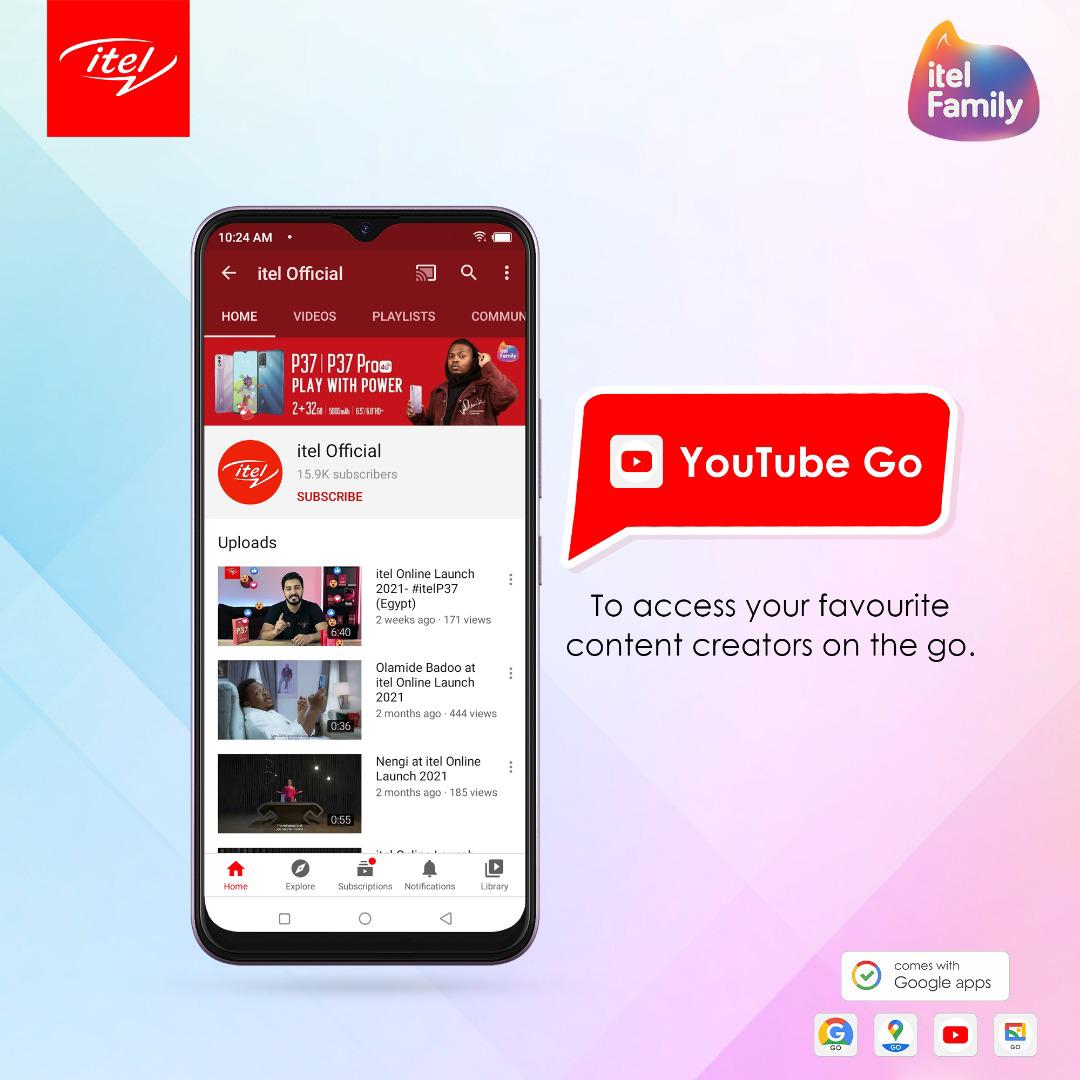 Mbahdeyforyou's tweet photo. Access unlimited videos on the go wherever you are with YouTube, the home of videos.
Which other Google app can’t you do without? Share on Facebook and Instagram with #MyGoogleApps to get @itelNigeria smartphones and accessories. https://t.co/YQHTWOMWa0