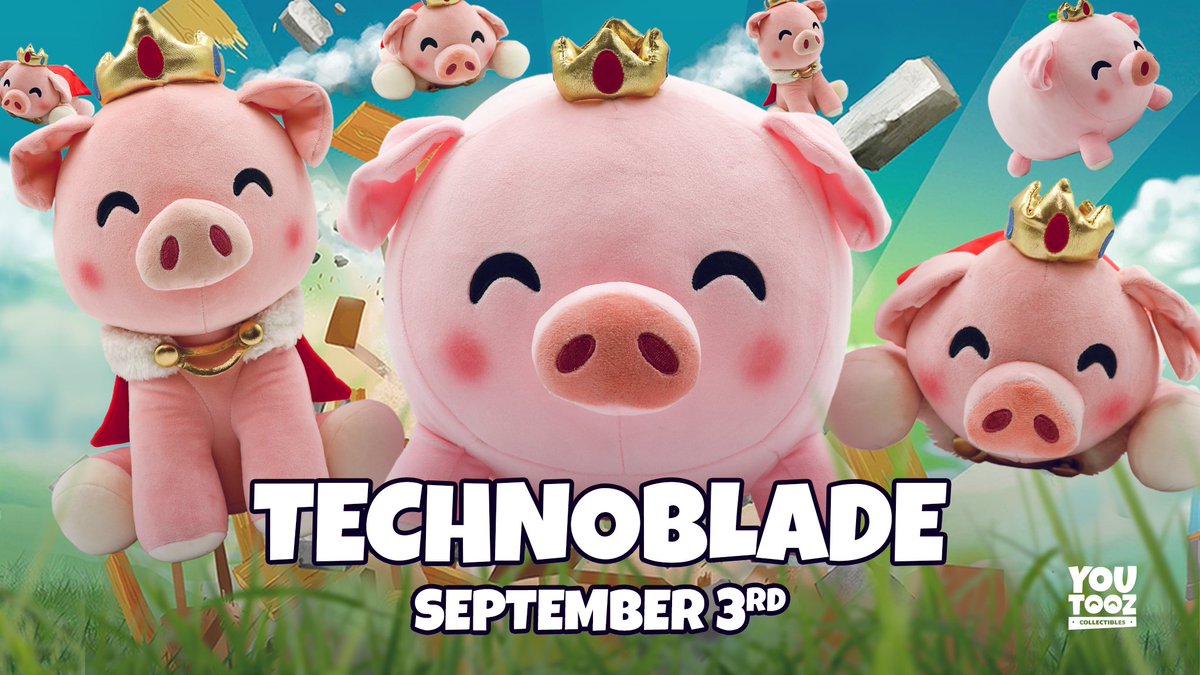 youtooz x @Technothepig plush collection is back 🐽 dropping september 3rd 3pm est