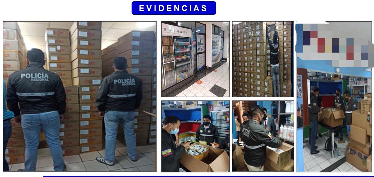 PoliciaEcuador's tweet photo. CONTROLES PERMANENTES🚨

Permitieron la aprehensión de mercadería presuntamente por falsificación de marcas y piratería lesiva contra los derechos de autor, en #UIO.

#EjeInvestigativo
#EcuadorTerritorioDePaz🇪🇨 https://t.co/226PiVOH3G