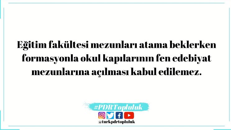 #FormasyonKabulEdilemez ❗️