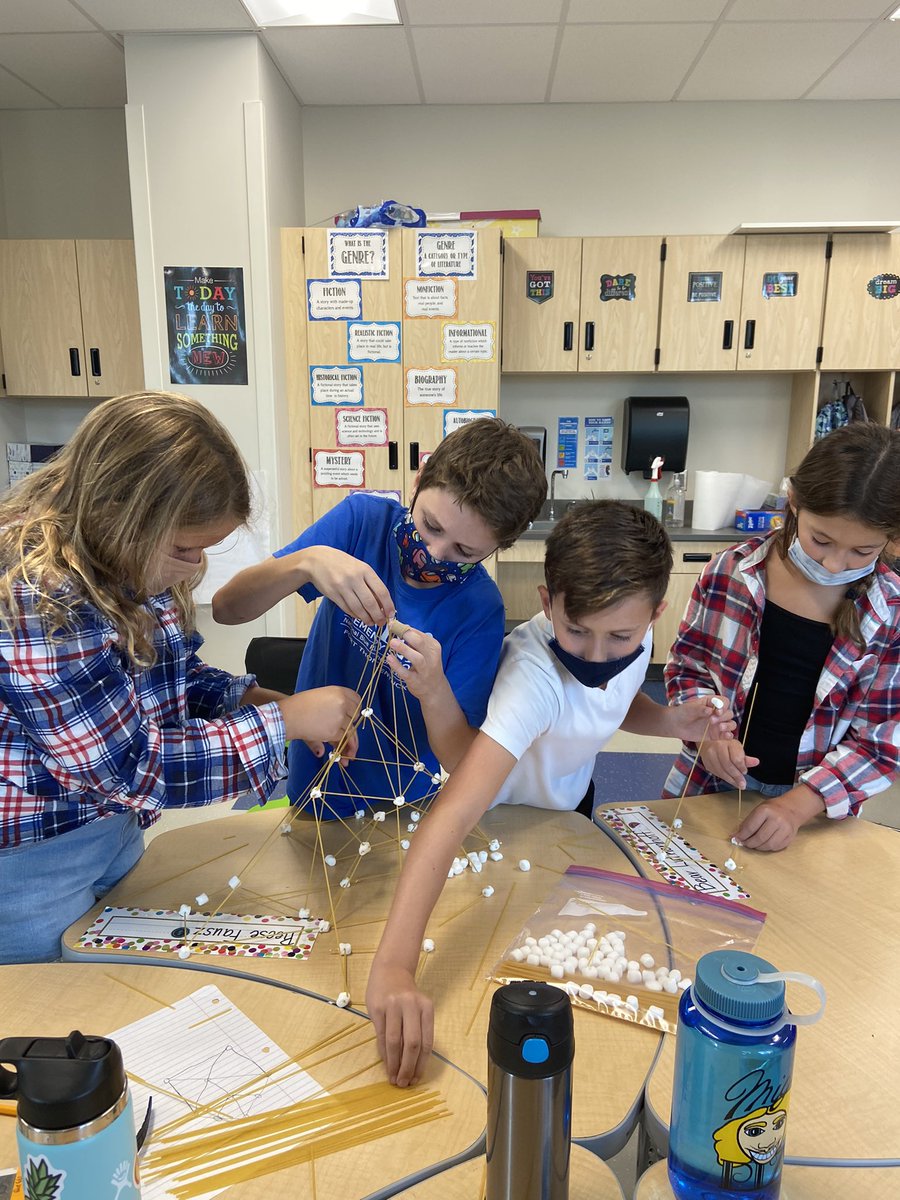 SusanVetterFTIS's tweet photo. Synergy in action: We worked together to build the tallest structure possible using spaghetti and mini marshmallows. @FTMoyerES #leaderinme https://t.co/lN3TYvbvYI