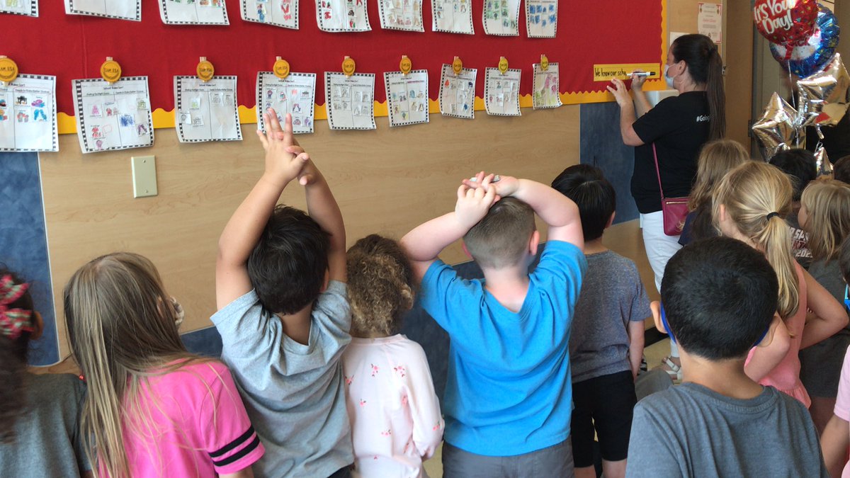 Gold medal kindergarten work 🥇 @HMGillespie @JanelleMHardin @ClearElementary  #schoolrules #wearethechampions