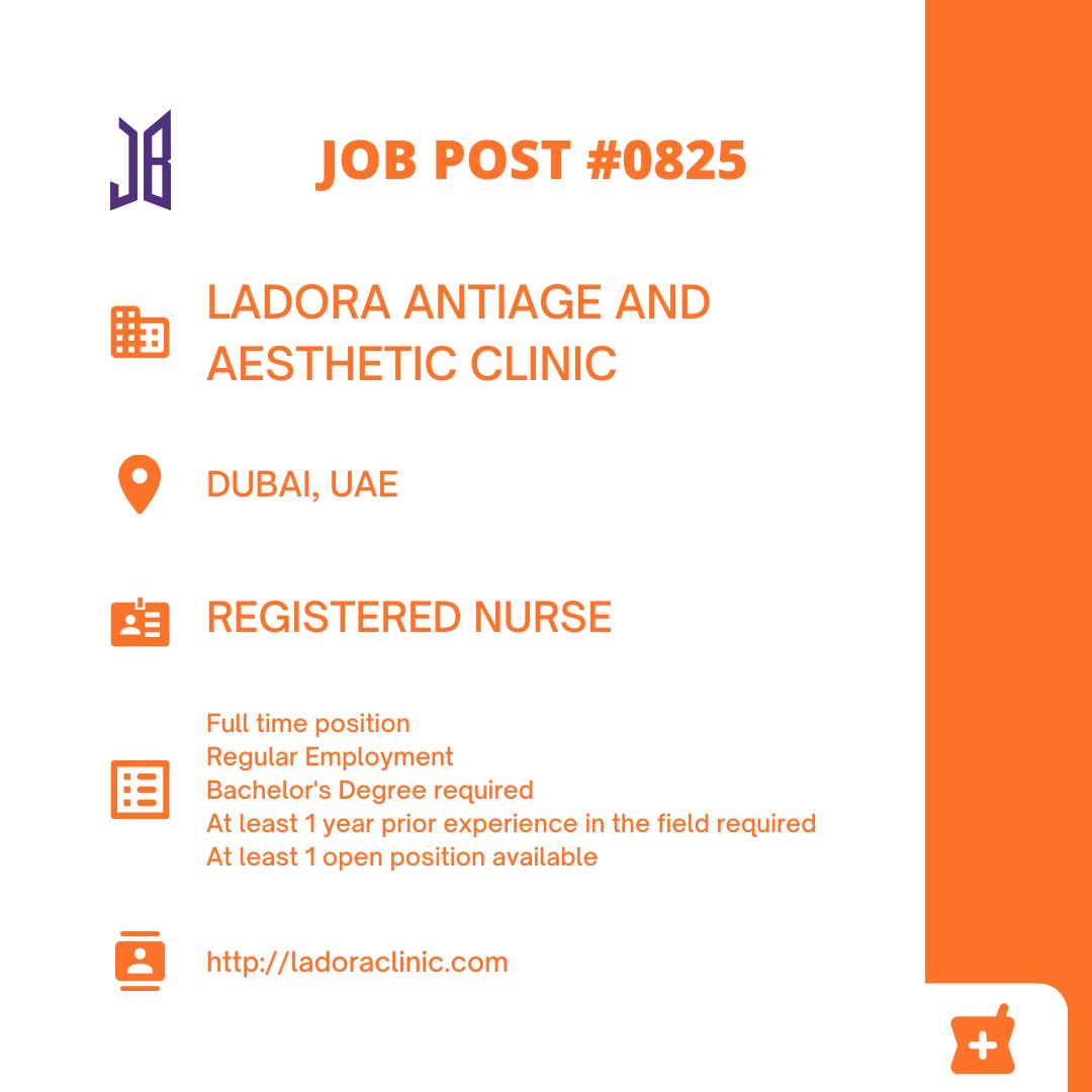 BTSARMYJobBoard's tweet photo. #BAJBUAE
DUBAI, UAE
https://t.co/j7148s2GXH
#BAJBHealth
ARMYs, kindly contact the job poster / hiring party directly for more information. 🤗
Good luck! 💜 https://t.co/oAiBctg9JF