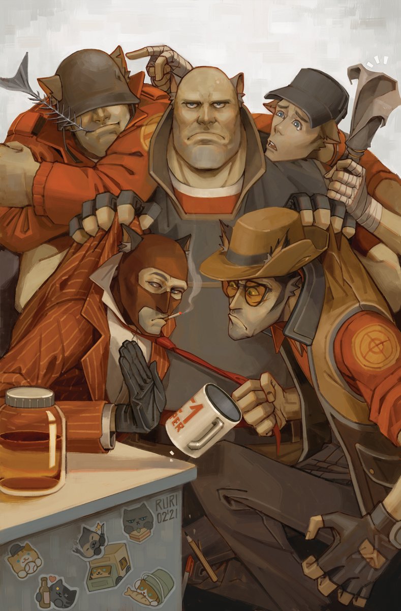ruri @moved to 🦋 (@ruri444) on Twitter photo I'M DUMB i forgot to post my entry for the amazing <a href="/teampurrtress2/">Team Purrtress 2: A Cat Mann zine</a> ! there's a discounted 2nd sale happening rn, go check them if you haven't😊 #TF2 I'M DUMB i forgot to post my entry for the amazing <a href="/teampurrtress2/">Team Purrtress 2: A Cat Mann zine</a> ! there's a discounted 2nd sale happening rn, go check them if you haven't😊 #TF2