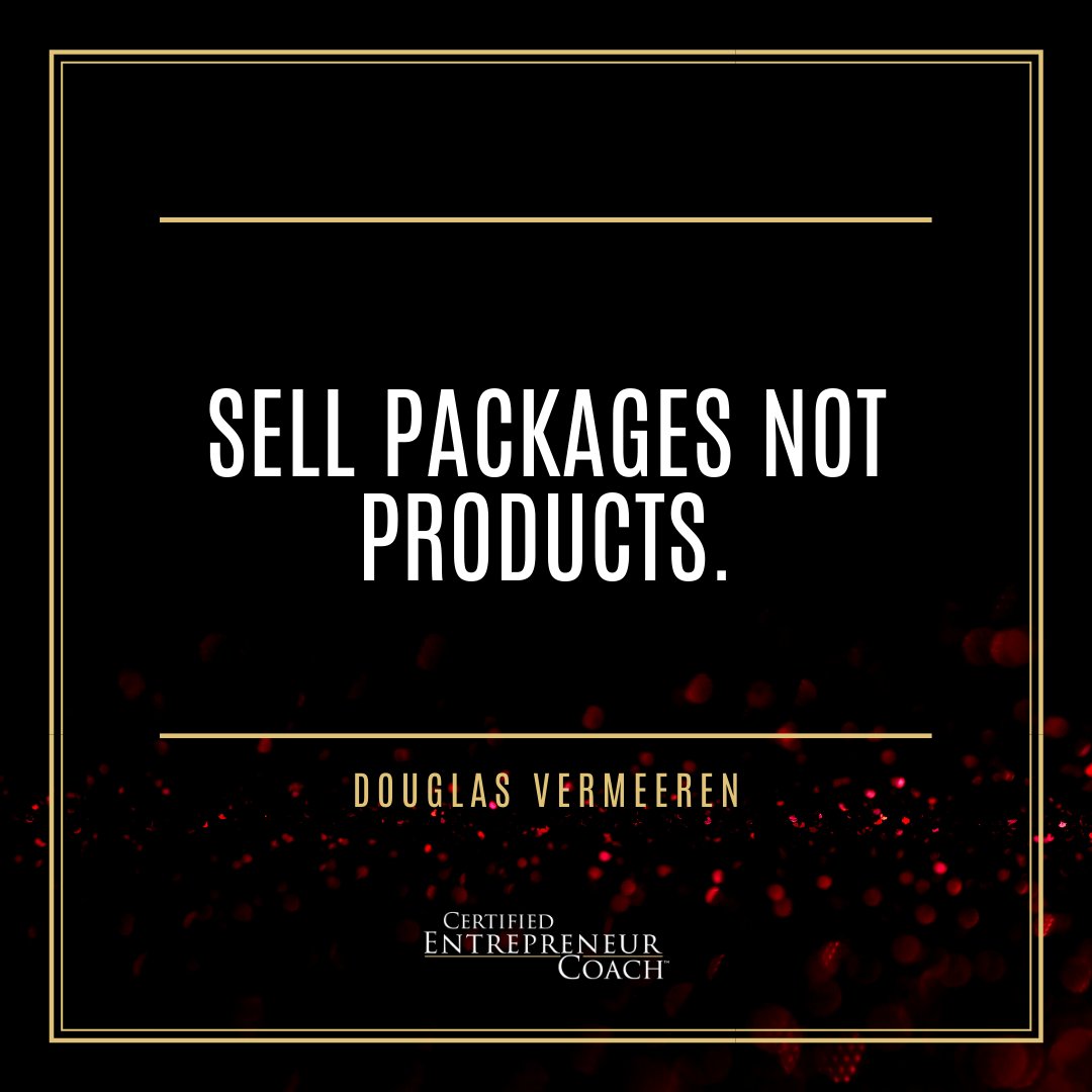 CertEntrepCoach's tweet image. “Sell packages not products.” -Douglas Vermeeren

What are you selling? Comment below and hit Like.

#entrepreneur #coaching #certifiedentrepreneurcoach #businesscoach #entrepreneurcoach #entrepreneurmindset #entrepreneurtips #businessadvice #businessowner