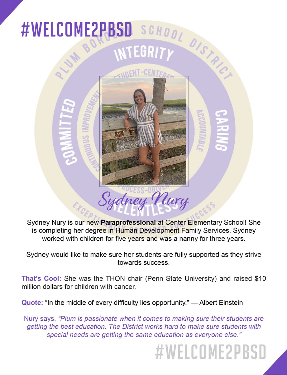 #Welcome2PBSD Sydney Nury! @pbsdsupt <a href="/DrRickWalsh/">Dr. Rick Walsh</a> <a href="/DeniseLSedlacek/">Denise L. Sedlacek</a> <a href="/fishellj/">Joe Fishell</a> <a href="/DrBoyers/">Ashley Boyers, Ed.D</a> <a href="/HPEPBSD/">Fran Sciullo, D.Ed.</a> <a href="/MariaFajt/">Maria Fajt</a> @JKPlum1 <a href="/MrsGestrich/">Mrs. Gestrich</a> <a href="/PlumTeachers/">Plum Teachers</a> #PlumLearns