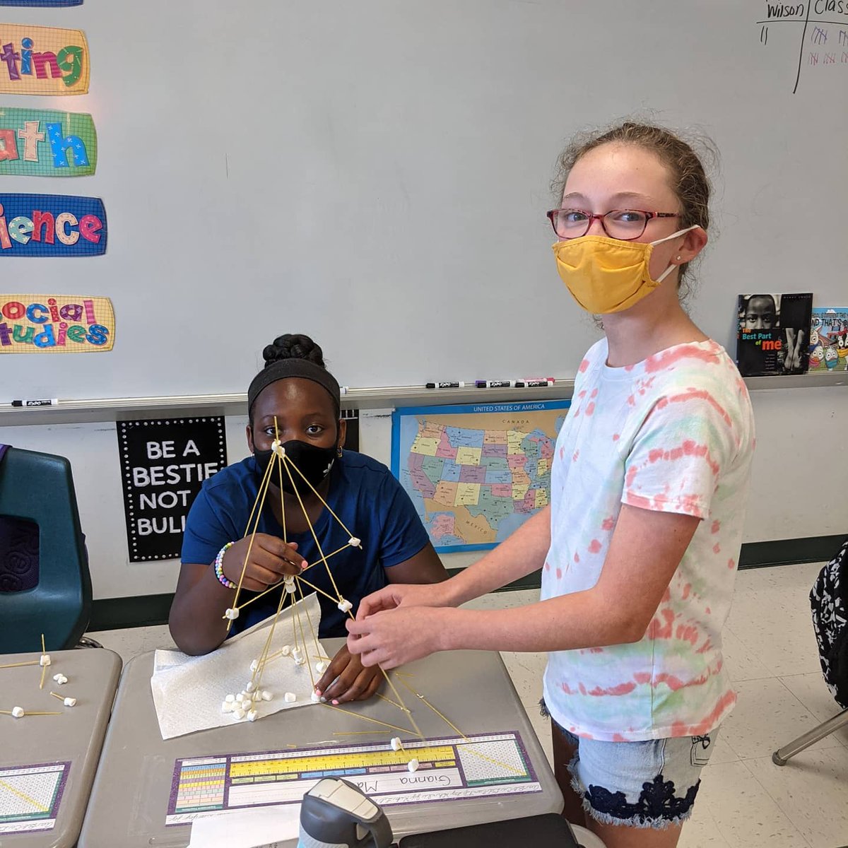 Tower building at its finest in Mrs. Wilson's class. #SoarLikeAHawk