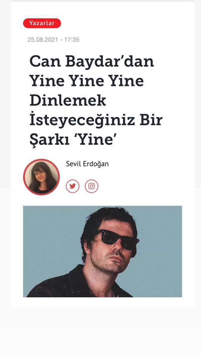 Can Baydar röportajını okumak için linke tıklayın

<a href="/CanBaydar/">Can Baydar</a> <a href="/YirmibesBusra/">Büşra Yirmibeş</a> 

hurriyet.com.tr/mahmure/yazarl…