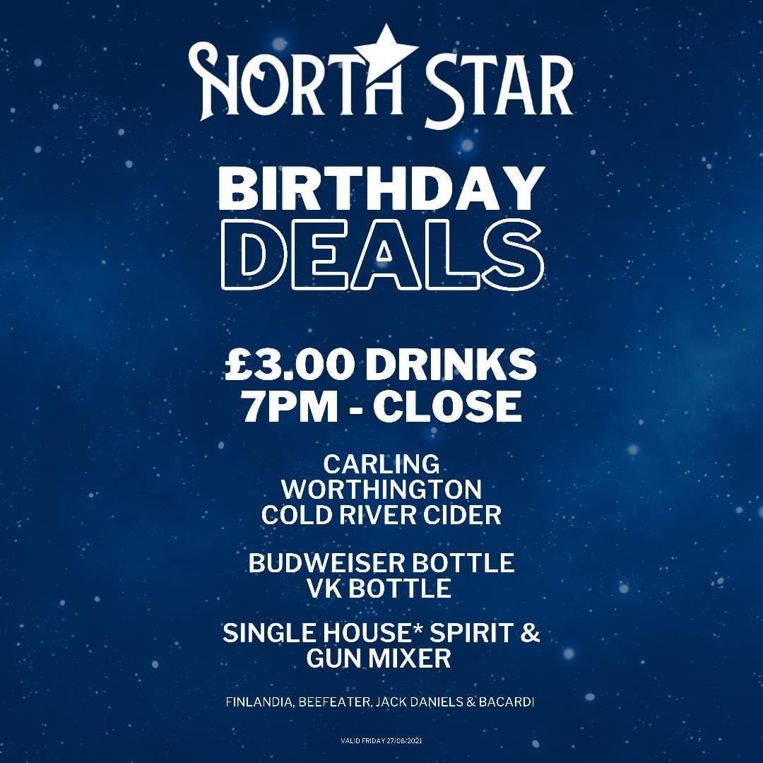 It’s the <a href="/NorthStarDiff/">North Star Cardiff</a> first birthday and the drinks are flowing 

If you can’t make it head over to the Facebook page to check out the live music 🎵
