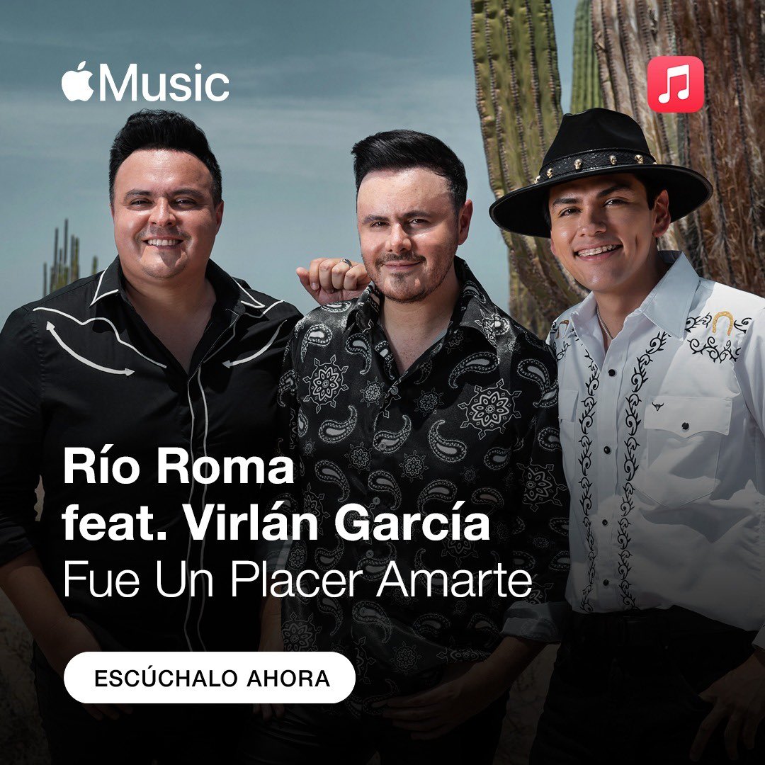 RioRomamx's tweet photo. #FueUnPlacerAmarte con nuestro compadre @virlanoficial ya está en @AppleMusicES !! 🔥🔥🔥🙌🏻  https://t.co/W28frvg5I3 https://t.co/6Dau1J8Rxy