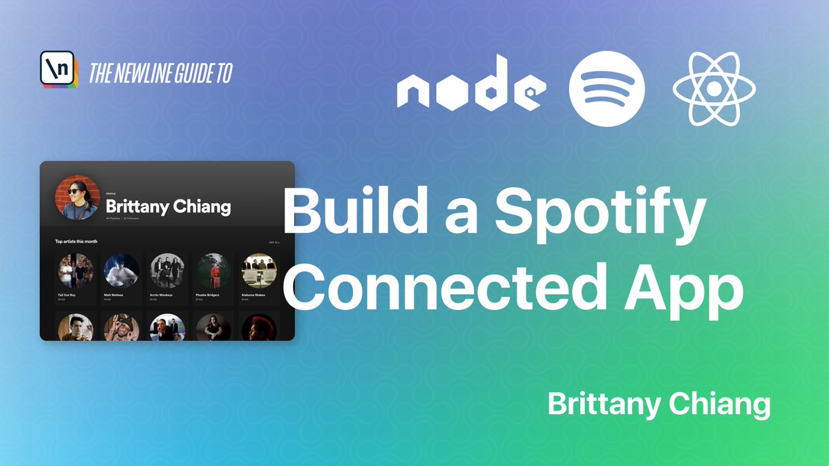 ✨ Excited to announce a project I've been working on for a while! ✨

This course covers everything you need to build a web app with the Spotify API using Node &amp; React. Check it out and let me know what you think!

newline.co/courses/build-…