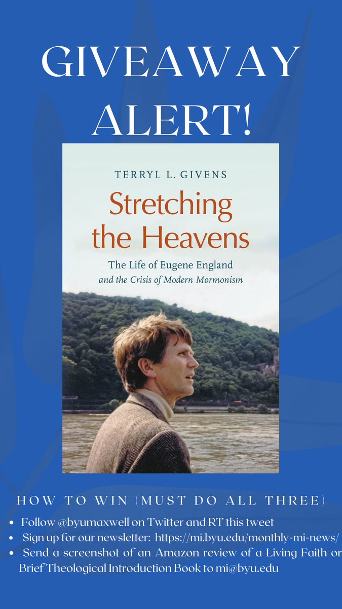 spencerfluhman's tweet photo. Folks, I have a signed copy of @BYUMaxwell scholar Terryl Givens's new @UNC_Press book that needs a home. Here's how to win it 👇 https://t.co/I4MkJ5LZOK