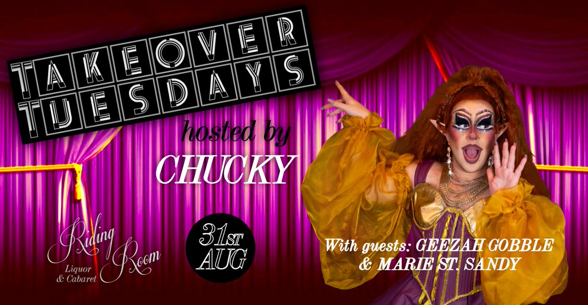 TAKEOVER TUESDAYS | hosted by @chuckybartolo 🎭

31ST AUGUST | Hosted by Chucky!

With guests:
@geezagobble
<a href="/mariestsandy/">Marie St. Sandy</a> 

SHOW STARTS AT 10PM SHARP!
