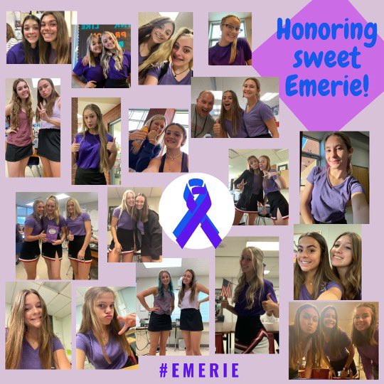 Shoutout to the Milford Flock for organizing Purple Day to honor Emerie Schandorf Woode at school today. Our thoughts and prayers continue to be with those who knew and loved her. 💜💜💜 #emerie