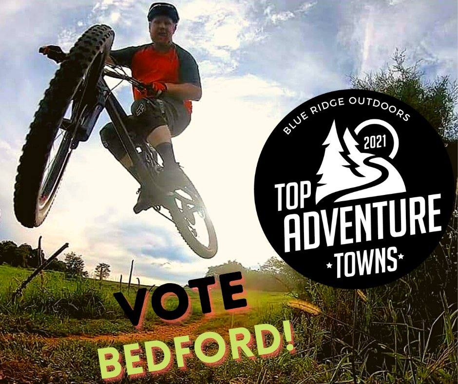 VisitBedfordVA's tweet photo. Bedford made it to the 2nd round for the Top Adventure Town contest! Voting ends Sunday, August 29. Please help us advance to the final round!
Vote at this link: https://t.co/WaL9NzwuSe
#DestinationBedfordVA #VAmountains #TopAdventureTown @GoOutAndPlay https://t.co/nzEMkkze1n