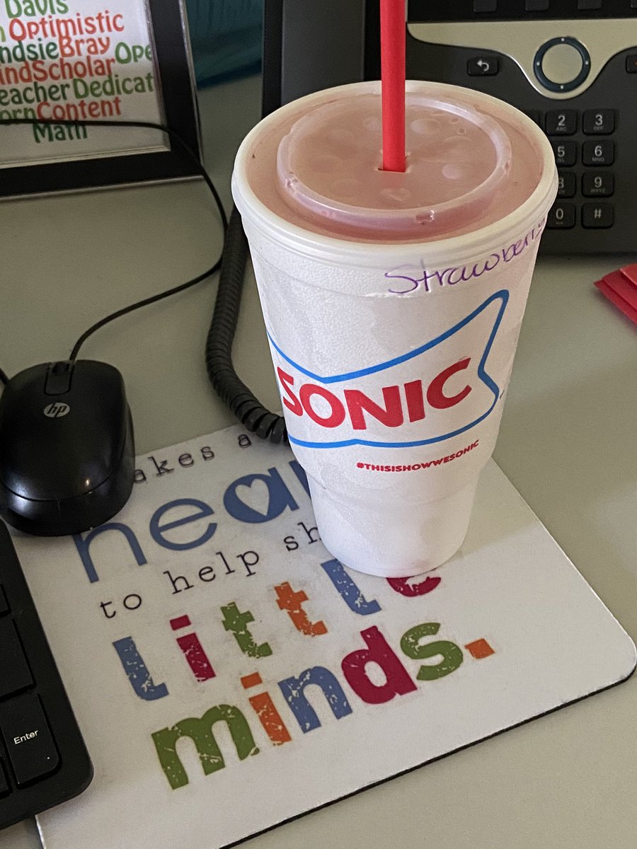 davis_lyndsie's tweet photo. What a sweet end to my first official week back @brayelementary!! Thank you so much @BrayiServe and @MaryRobinson_07 for the #sonicslush and for leading us fearlessly! #learningisajourney #successisthedestination #theoriginal https://t.co/YZ8M1Vmg59