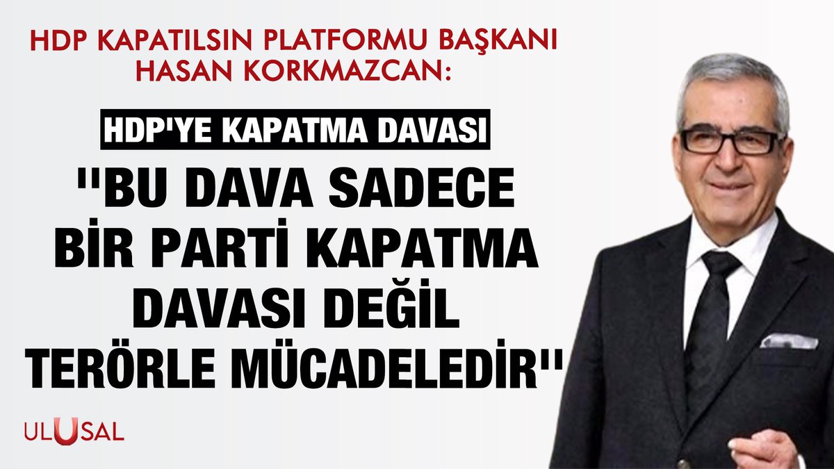 HDP'YE KAPATMA DAVASI 

HDP Kapatılsın Platformu Başkanı Hasan Korkmazcan (<a href="/H_Korkmazcan/">Hasan Korkmazcan</a>):

- Bu dava sadece bir parti kapatma davası değil, terörle mücadeledir

youtu.be/OizByfQ1UtM

#HDPkapatılsın #AYM #terörlemücadele