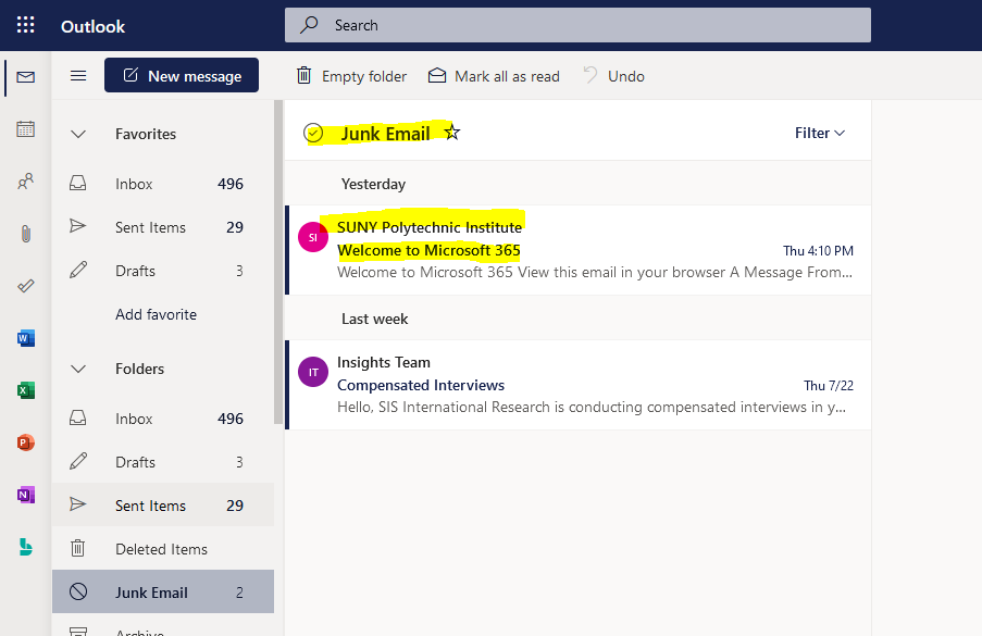 This transition to Outlook mail is going well....
