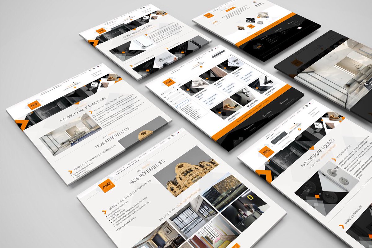 Griffincreation's tweet image. Création graphique et webdesign du site web d’AMZ DESIGN (amzdesign.fr), société spécialisée dans la conception et la distribution de poignées de porte, serrures et charnières. Destiné aux architectes, promoteurs et industriels, positionné sur un secteur haut de gamme,