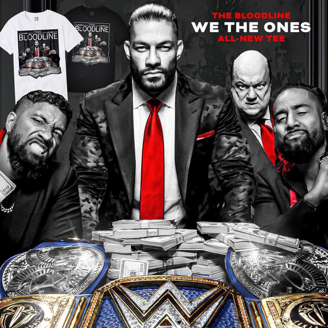 WWEUsos's tweet photo. THE BLOODLINE🩸
“WE THE ONES”
@WWEShop https://t.co/lbjqVMr7Vg
