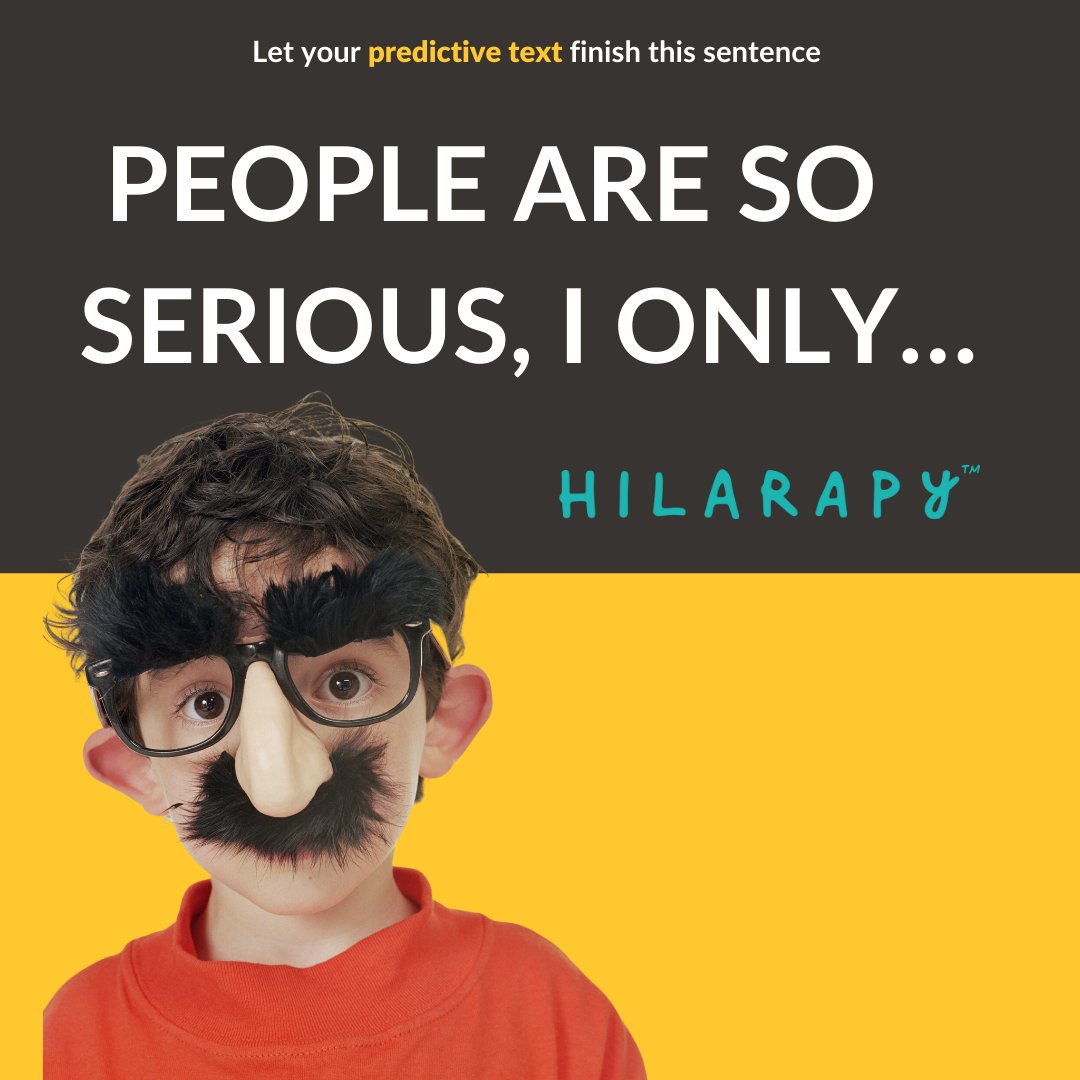 Hilarapy's tweet image. Play a game?

#predictivetextgame #hilarapy