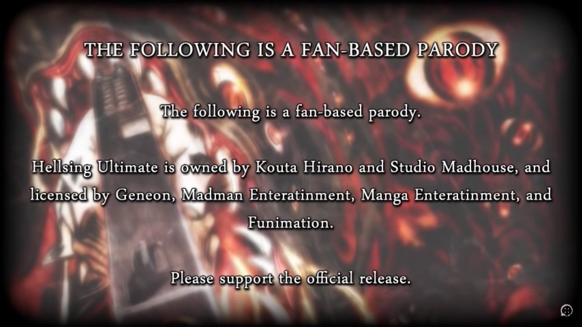 if you are a Hellsing fan let me share a little hidden gem with you 

Youtube -> Hellsing Ultimate Abridged (10 episodes)

thank me later.
