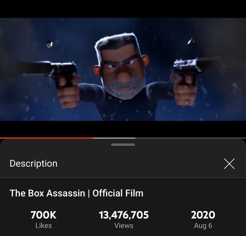 TheBoxAssassin's tweet image. Can’t believe the short has hit 13 MILLION views on YouTube! Insane. #TheBoxAssassin