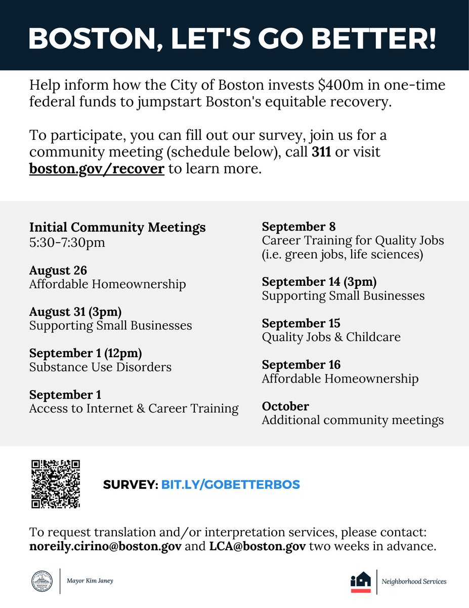 DoITBoston's tweet photo. Join the @CityOfBoston this Wednesday (9/1) from 5:30-7:30pm for a virtual community meeting on Equitable Access to the Internet and Career Training. Share your thoughts &amp; register here: https://t.co/Kesf5cc6f4 https://t.co/K9iTnGJYhJ