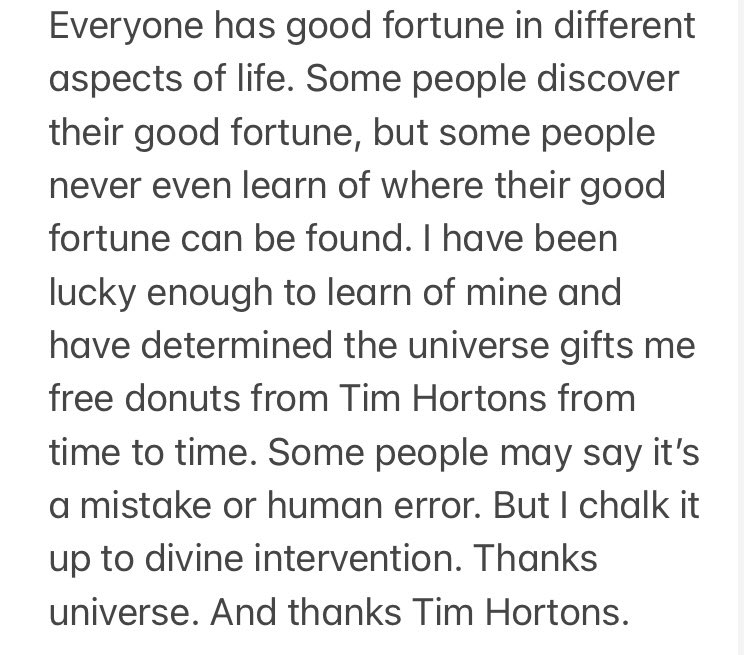 Thank you <a href="/TheTweetOfGod/">God</a> and thank you <a href="/TimHortons/">Tim Hortons</a> #ckont #livingck